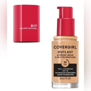 COVERGIRL Outlast Extreme Wear Foundation SPF18, 817 Golden Natural, 1 oz